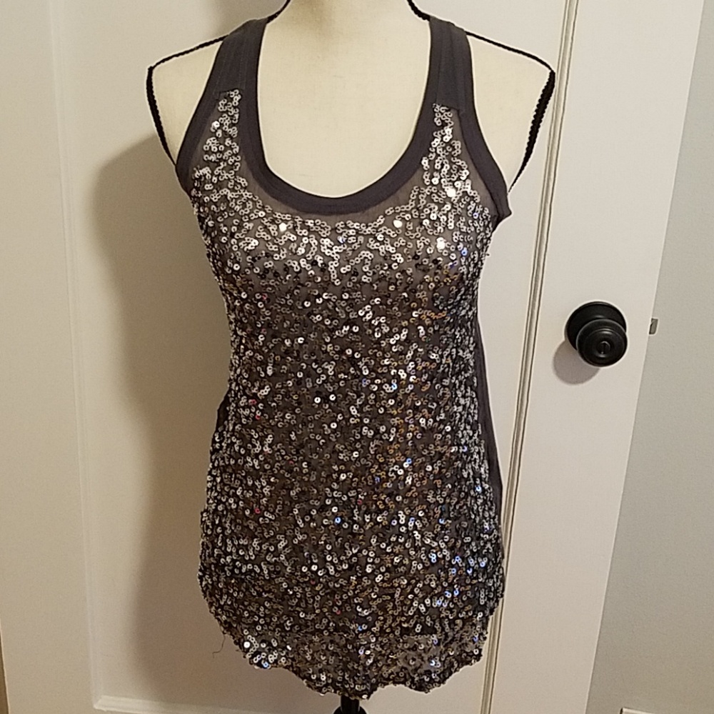 Armani Exchange sequin tank top SZ XS